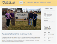 Tablet Screenshot of prairieoakvet.com